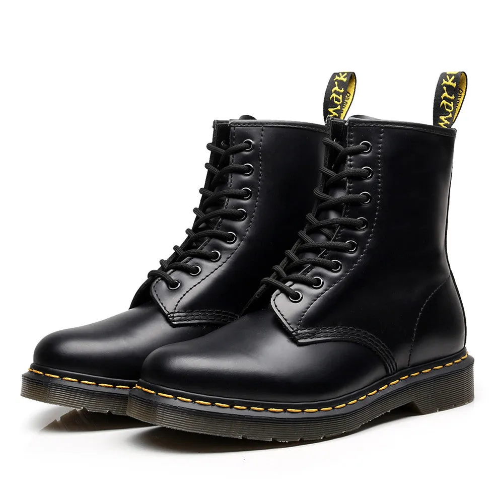 Leather Lace Ankle Boots