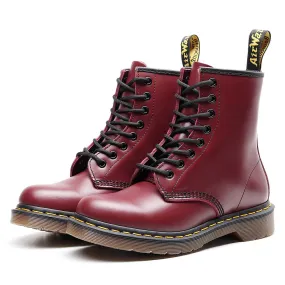 Leather Lace Ankle Boots