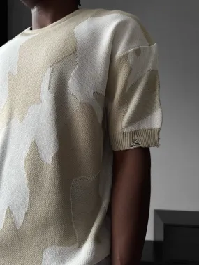Oversize Alpenglow Knit T-Shirt - Stone