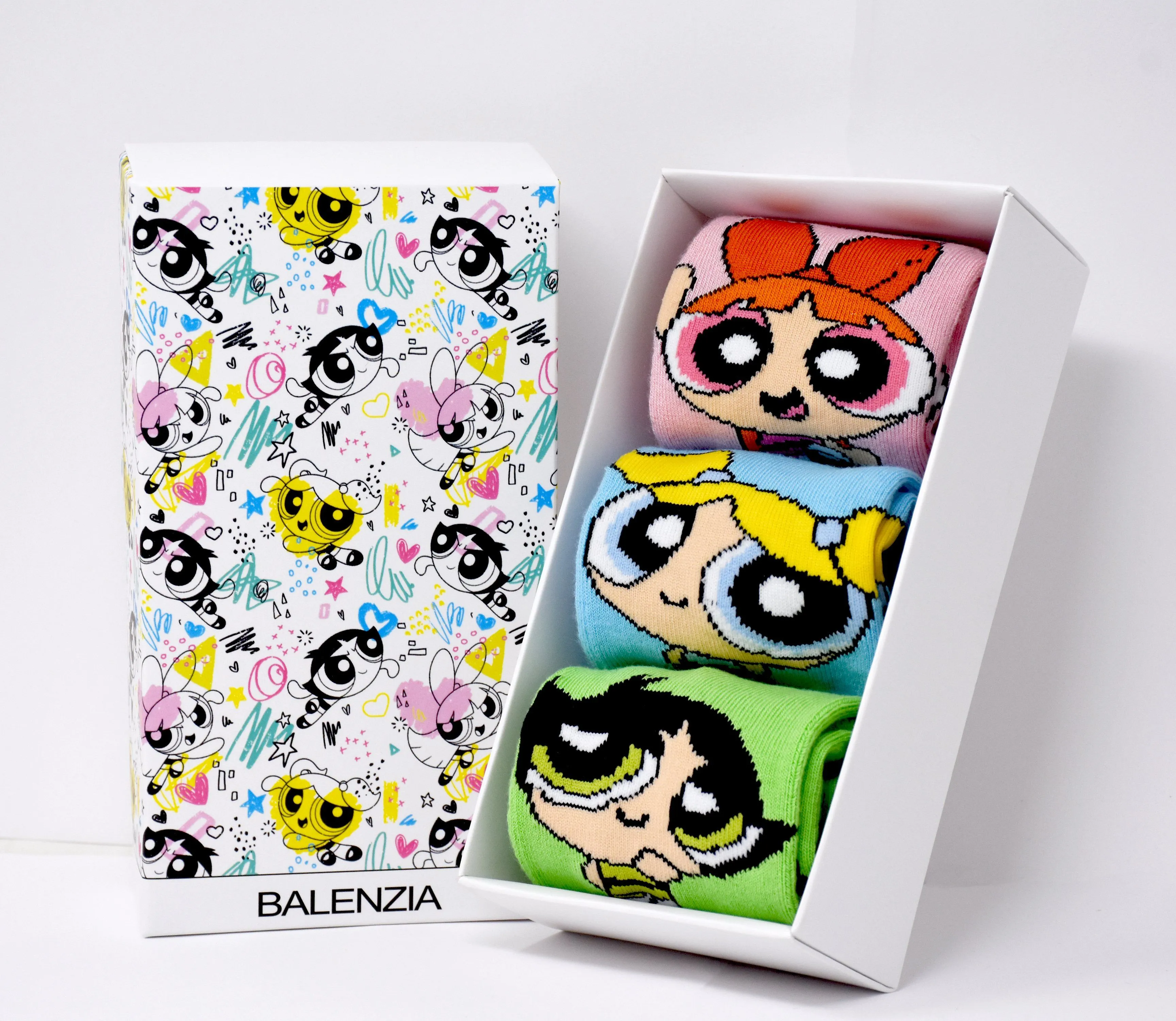 Powerpuff Girls By Balenzia Low Cut Socks for Kids (Pack of 3 Pairs/1U)(7-9 YEARS)